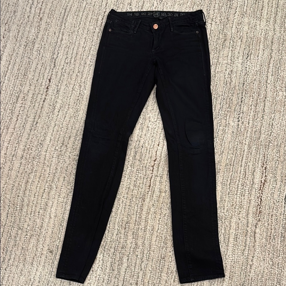 Ernest Sewn Black Women's Skinny Jeans - Classic Slim Fit Size 28